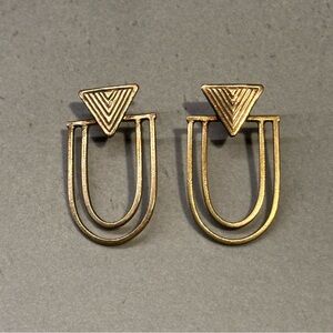 Handmade Brass Geometric Earrings